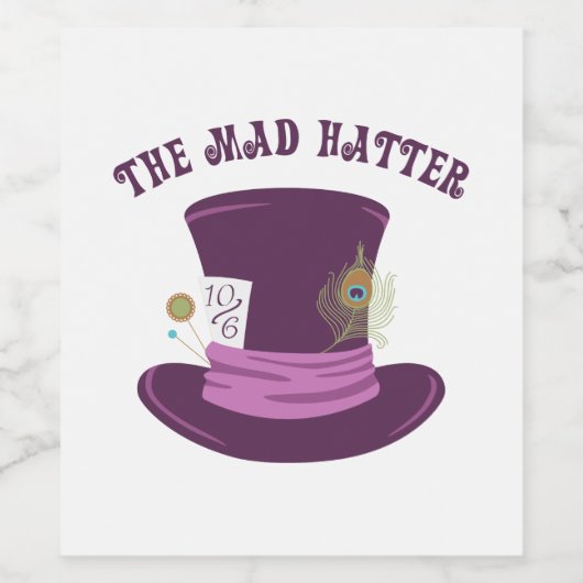 Der Mad Hatter Weinetikett (Einzelnes Label)