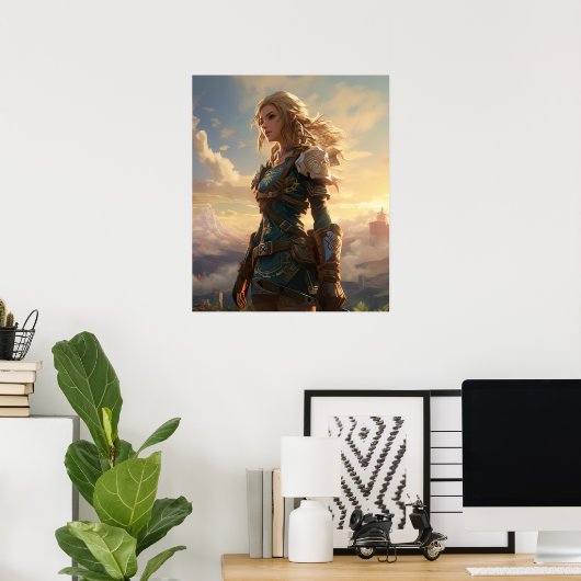 Der Mädchensymbol eines Spiels Poster (Heimbüro)