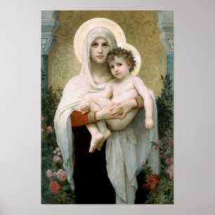 Der Madonna des Rosen-Weihnachten Poster