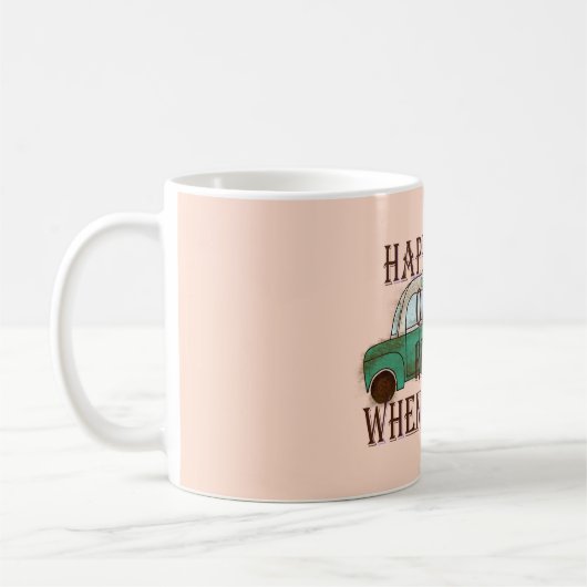 Der Magic Bus: Glücklichsein ist nur echt, wenn ma Kaffeetasse (Links)