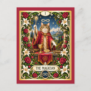 Der Magier-Katze-Tarot - Macht und Potenzial Postkarte
