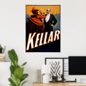 Der Magier Kellar toasts auf den Teufel Poster (Heimbüro)