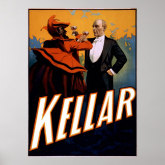 Der Magier Kellar toasts auf den Teufel Poster
