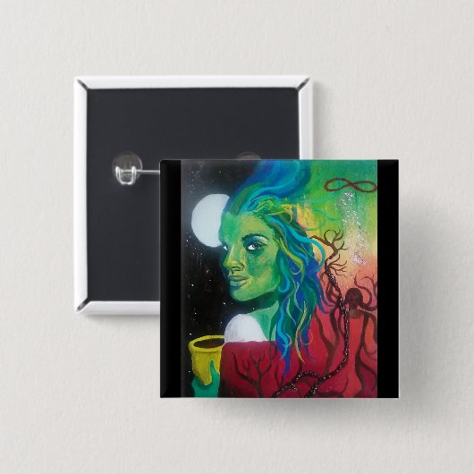 Der Magier-Knopf Button (Vorne & Hinten)