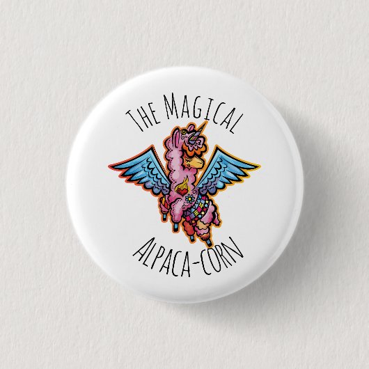 Der magische Alpaca-Mais Button (Vorderseite)