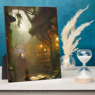 Der magische Buchladen Fantasy Art Tabletop Fotoplatte