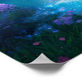 Der magische Garten im Abend Poster (Ecke)