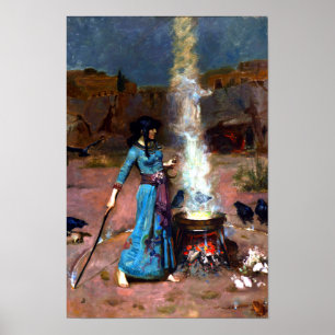 Der magische Kreis John William Waterhouse Kunst Poster