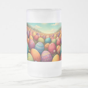 Der magische Osterglas-Frostglas-Bierkrug Mattglas Bierglas