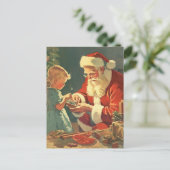 Der magische Weihnachtsmann am Weihnachtsbaum Postkarte (Stehend Vorderseite)