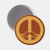 Der Magnet des Peace Stache (Vorderseite/Rückseite)