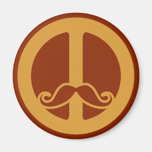 Der Magnet des Peace Stache (Vorne)