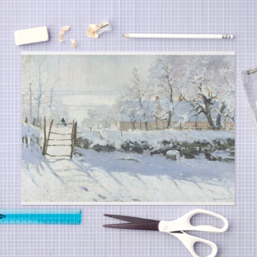 Der Magpie von Claude Monet Decoupage Seidenpapier (Handwerk)