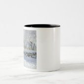 Der Magpie von Claude Monet Zweifarbige Tasse (Mittel)