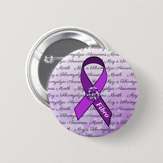 Der Mai ist der Monat des fibromyalgischen Bewusst Button (Vorne & Hinten)