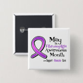 Der Mai ist der Monat des fibromyalgischen Bewusst Button (Vorne & Hinten)