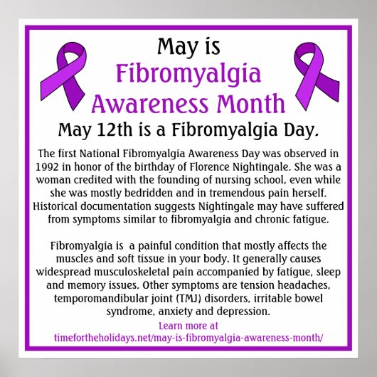 Der Mai ist der Monat des fibromyalgischen Bewusst Poster (Vorne)