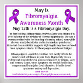 Der Mai ist der Monat des fibromyalgischen Bewusst Poster (Vorne)