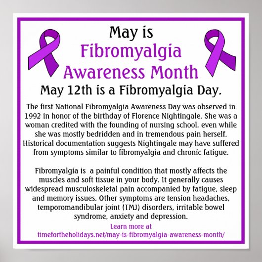 Der Mai ist der Monat des fibromyalgischen Bewusst Poster (Vorne)