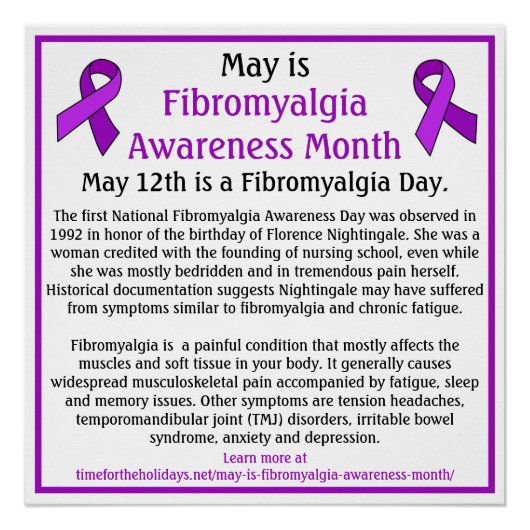 Der Mai ist der Monat des fibromyalgischen Bewusst Poster (Vorderseite)