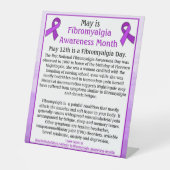 Der Mai ist der Monat des fibromyalgischen Bewusst Sockelschild (Vorderseite)