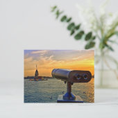 Der Maiden Tower in Istanbul, Türkei. Postkarte (Stehend Vorderseite)