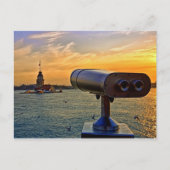 Der Maiden Tower in Istanbul, Türkei. Postkarte (Vorderseite)