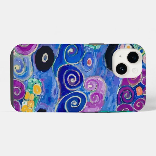 Der Maiden von Gustav Klimt iPhone Hülle (Rückseite (Horizontal))