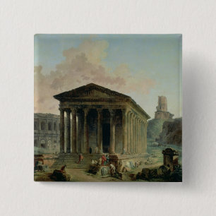 Der Maison Carree mit dem Amphitheatre Button