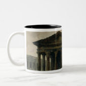 Der Maison Carree mit dem Amphitheatre Zweifarbige Tasse (Links)