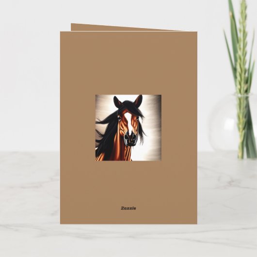 Der majestätische Mustang - der Geist der Freiheit Dankeskarte (Rückseite)