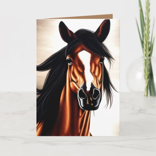 Der majestätische Mustang - der Geist der Freiheit Dankeskarte (Vorderseite)