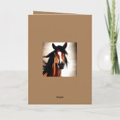 Der majestätische Mustang - der Geist der Freiheit Dankeskarte (Rückseite)