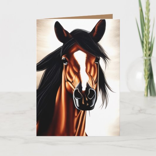 Der majestätische Mustang - der Geist der Freiheit Dankeskarte (Vorderseite)