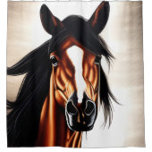 Der majestätische Mustang - der Geist der Freiheit Duschvorhang (Vorderseite)