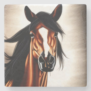 Der majestätische Mustang - der Geist der Freiheit Steinuntersetzer