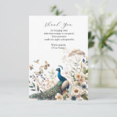 Der majestätische Pfau Dankeskarte (Stehend Vorderseite)