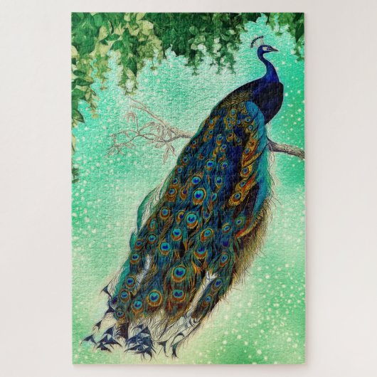 Der majestätische Pfau Puzzle (Vertikal)