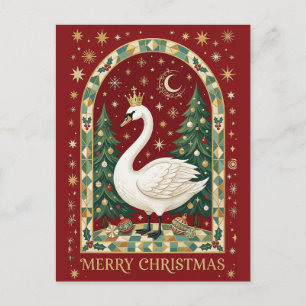 Der majestätische Schwan zu Weihnachten
