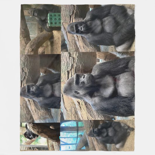 DER MAJESTISCHE BERG GORILLA FLEECEDECKE (Vorderseite)