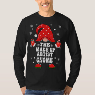 Der Make-up-Artist Gnom Passende Familien-Weihnach T-Shirt