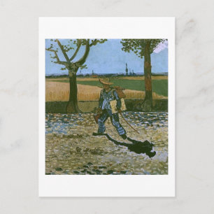 Der Maler auf dem Weg zur Arbeit, Van Gogh Fine Ar Postkarte