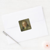 Der Maler Caspar David Friedrich Quadratischer Aufkleber (Umschlag)
