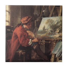 Der Maler in Seinem Studio (von François Boucher) Fliese