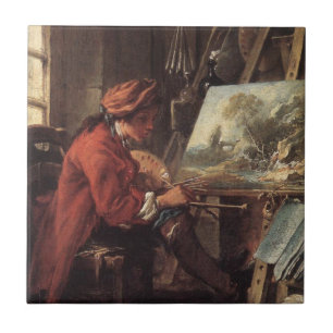 Der Maler in Seinem Studio (von François Boucher) Fliese