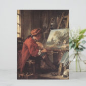 Der Maler in Seinem Studio (von François Boucher) Karte (Stehend Vorderseite)