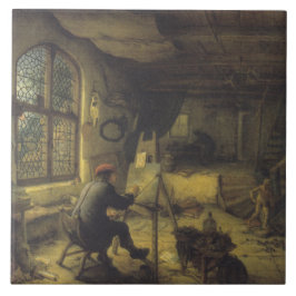 Der Maler in seiner Werkstatt (Künstlerstudio) Fliese