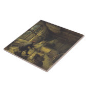 Der Maler in seiner Werkstatt (Künstlerstudio) Fliese (Seite)