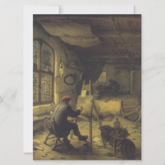 Der Maler in seiner Werkstatt (Künstlerstudio) Karte (Vorderseite)