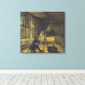Der Maler in seiner Werkstatt (Künstlerstudio) Leinwanddruck (Insitu (Holzboden))